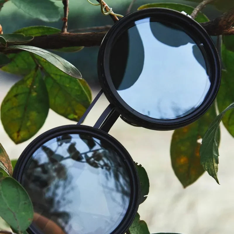 Adjustable Polarized Sunglasses with Round Frame and UV400 Protection