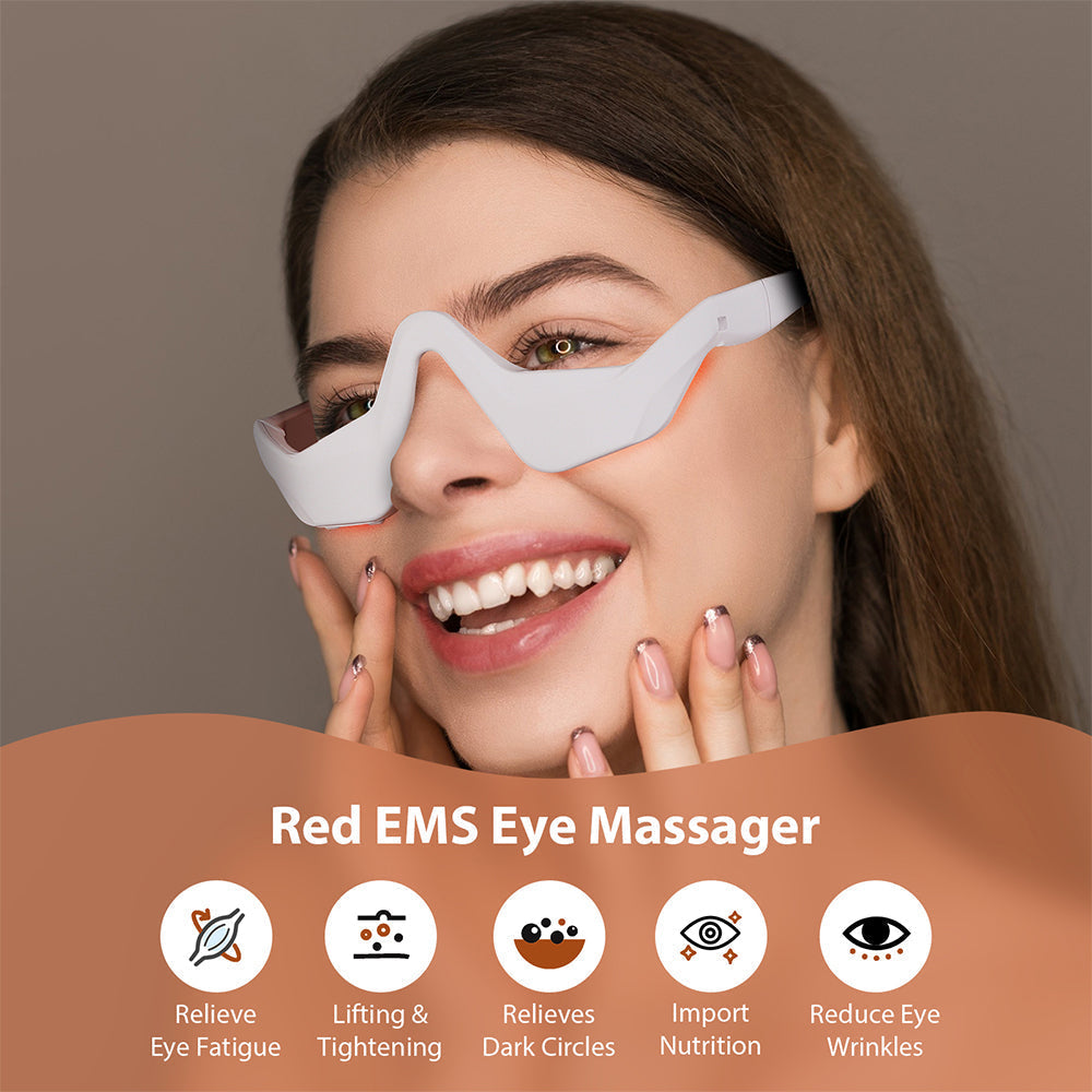 Wearable Eye Massager with Red Light and Four Massage Modes