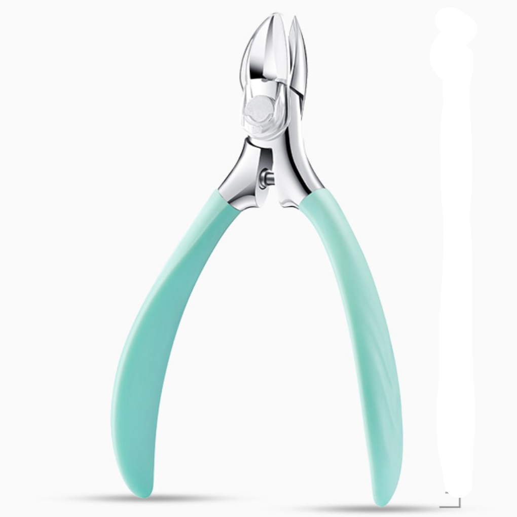 Stainless Steel Toenail Clipper with Curved Blade and Wide Jaw for Thick Nails