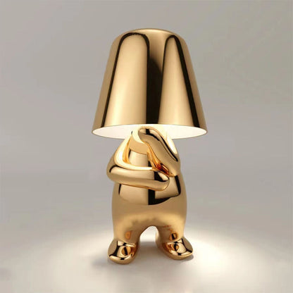 Rechargeable Metal Table Lamp with Touch Activation and Warm LED Light