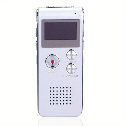 Compact Voice Activated Digital Recorder with Built-In Speaker and Headphone Jack