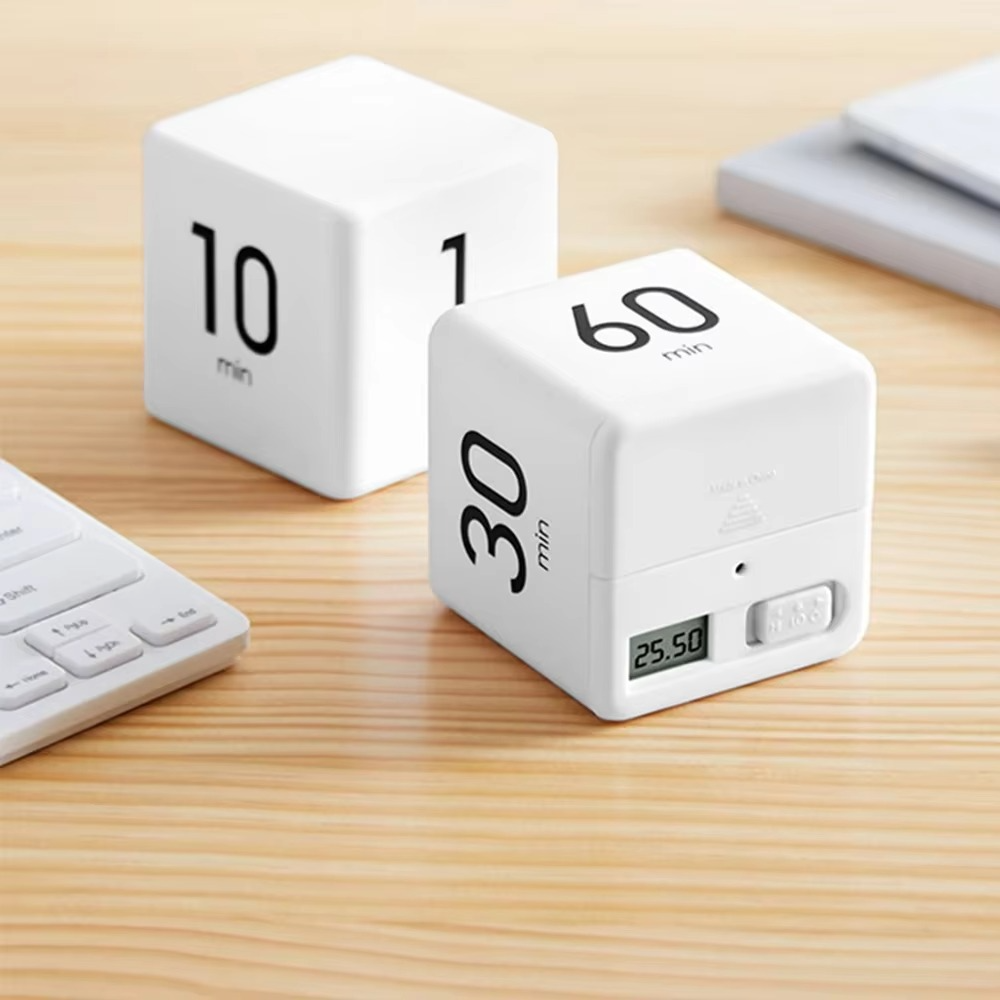 Visual Flip Timer with Magnetic Back and Silent Countdown for Home and Office