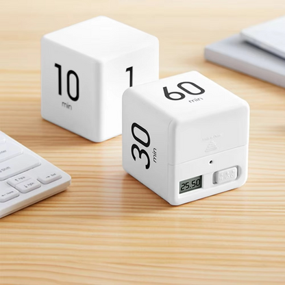 Visual Flip Timer with Magnetic Back and Silent Countdown for Home and Office