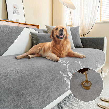 Scratch Resistant Sofa Cover with Recyclable Fabric and Machine Washable Design