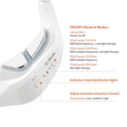 Wearable Eye Massager with Red Light and Four Massage Modes
