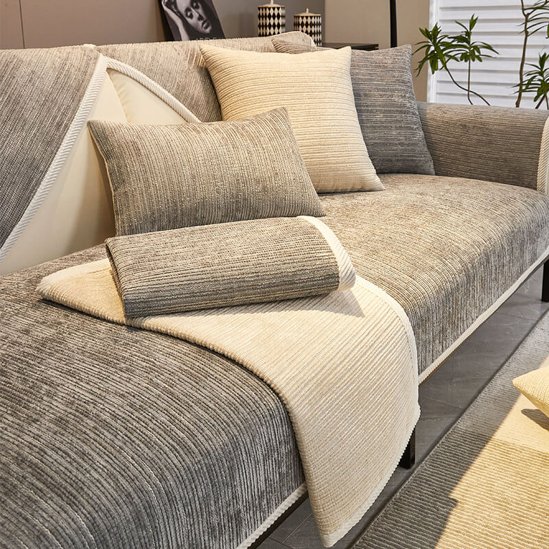 Scratch Resistant Sofa Cover with Recyclable Fabric and Machine Washable Design