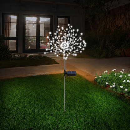 Solar Powered Starburst Garden Lights with Flexible Copper Wire Design
