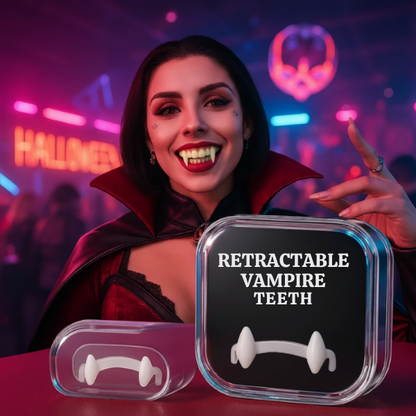 Retractable Vampire Fangs Costume Teeth for Halloween and Cosplay