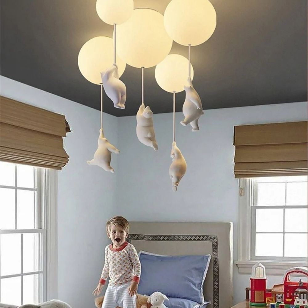 Balloon Bear Ceiling Light with Playful Bear Design