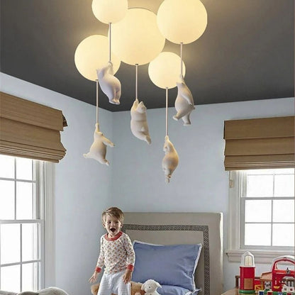 Balloon Bear Ceiling Light with Playful Bear Design