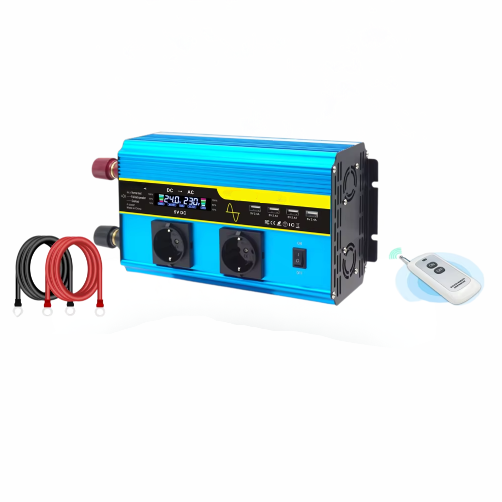 4000W Pure Sine Wave Power Inverter for Cars RVs and Solar Systems with 12V and 24V Options