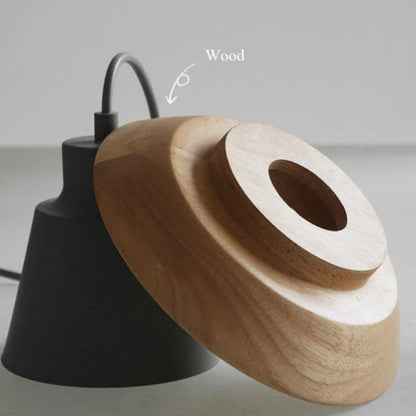 Nordic Wooden Pendant Light, Modern Hanging Lamp for Indoor Spaces