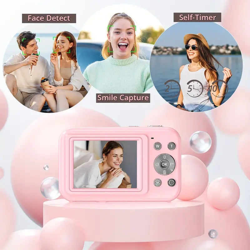 Vintage digital camera with 1080p and 32 GB SD card video recording - Lightweight and portable retro photography camera 5