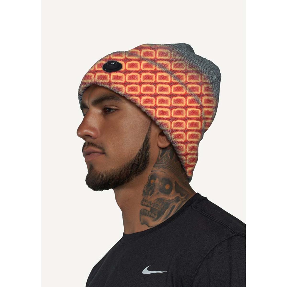 Rechargeable Heated Knit Beanie with Three Heat Settings and 6 Hour Runtime