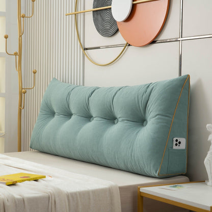 Wedge Pillow with Side Phone Pocket and Removable Cover, Three Sizes