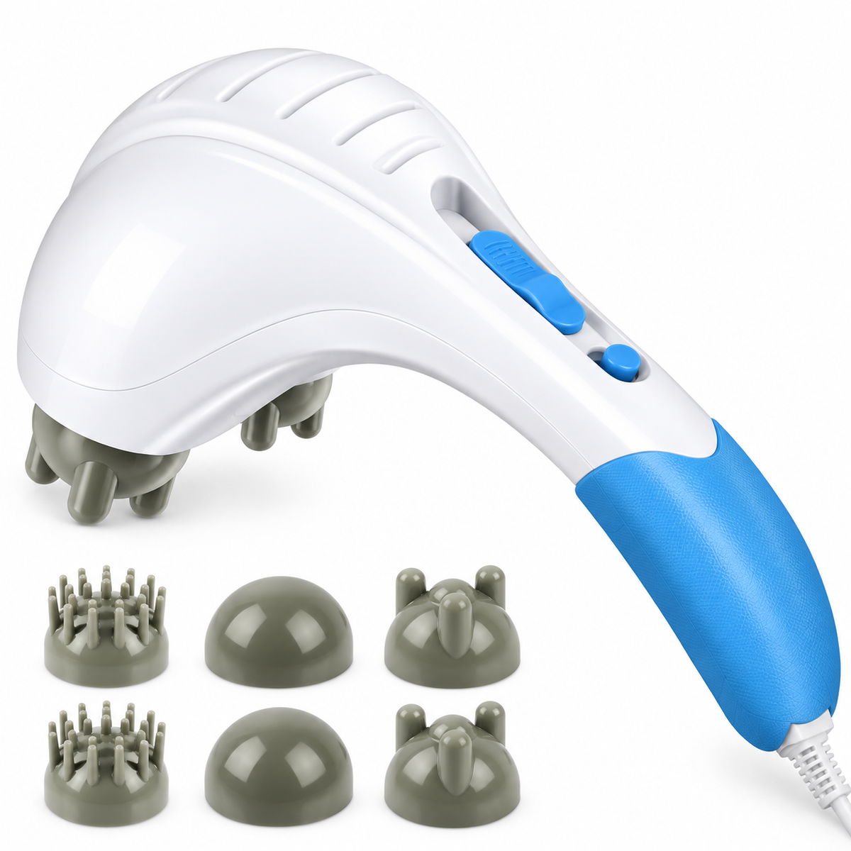 Electric Handheld Percussion Massager with Dual Heads