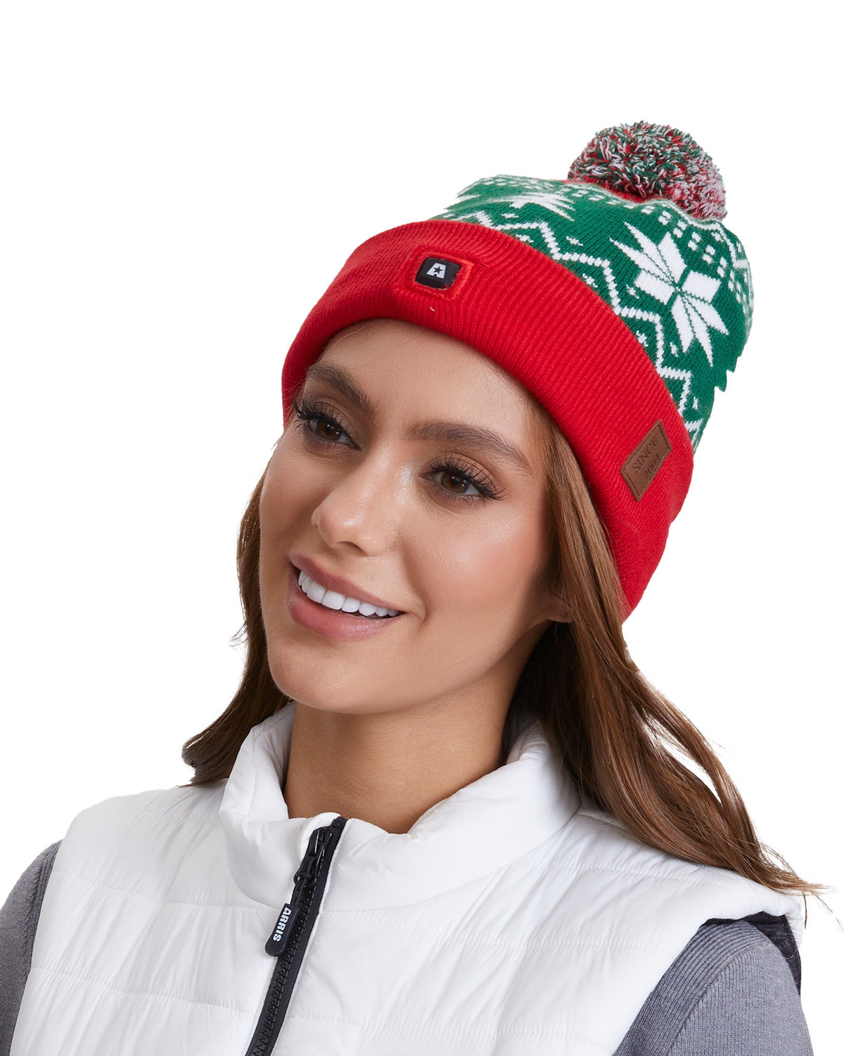 Battery Powered Heated Winter Beanie with 2 Ear Warming Pads and 3 Temperature Levels for Cold Days