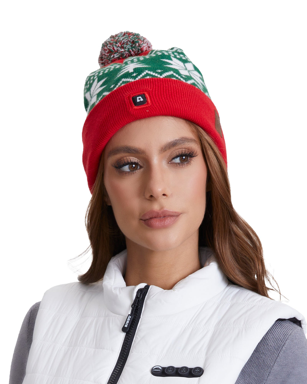 Battery Powered Heated Winter Beanie with 2 Ear Warming Pads and 3 Temperature Levels for Cold Days