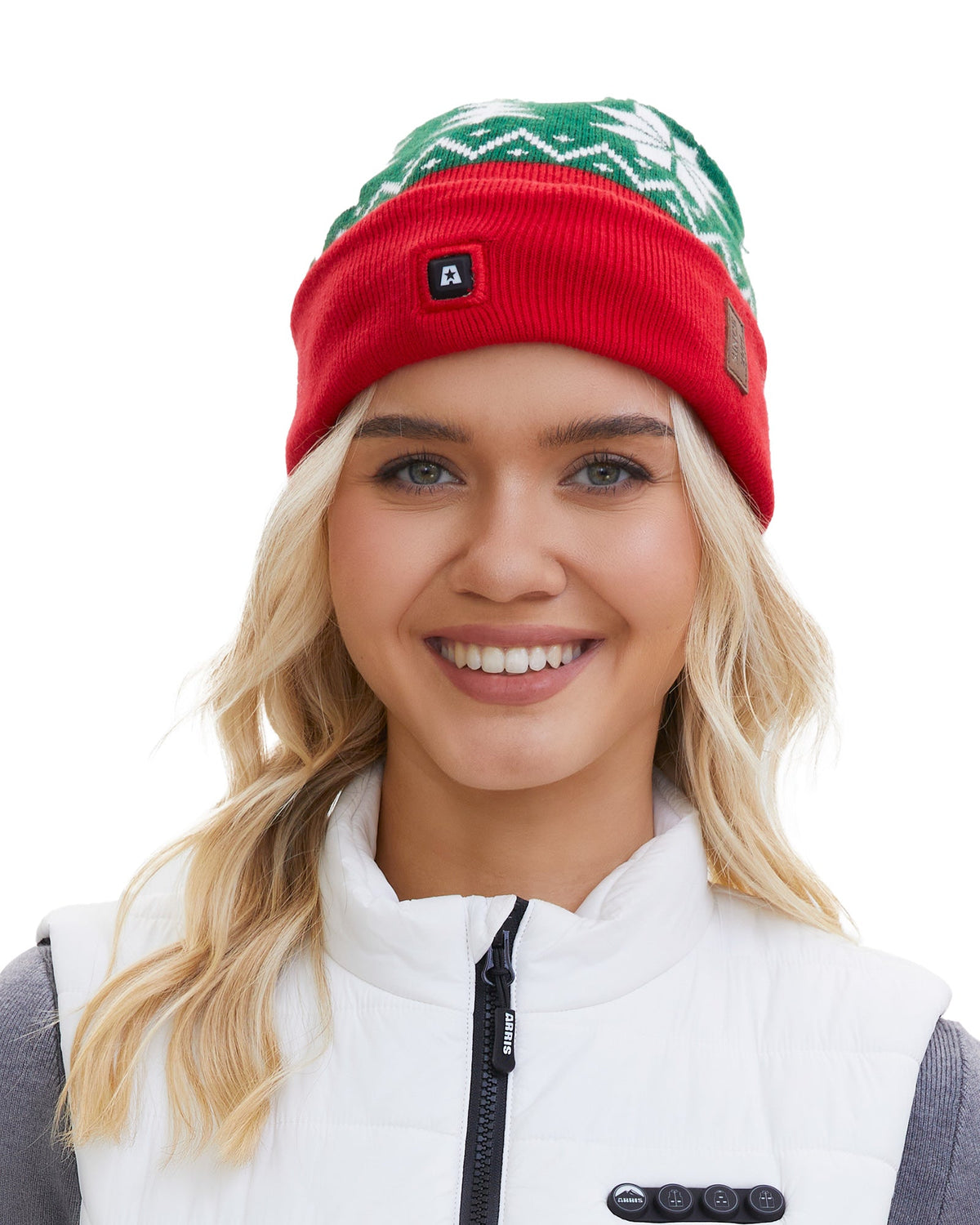 Battery Powered Heated Winter Beanie with 2 Ear Warming Pads and 3 Temperature Levels for Cold Days