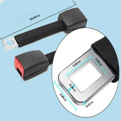 Seat Belt Extender with Rigid Steel Cable Core and Upright Buckle Holder 11 Inch