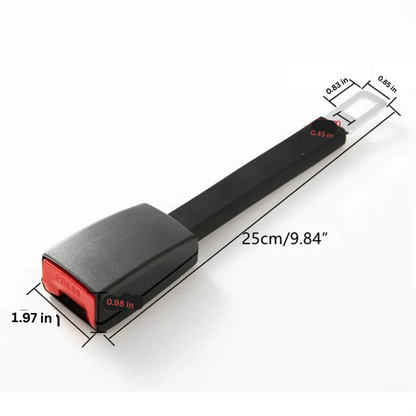 Seat Belt Extender with Rigid Steel Cable Core and Upright Buckle Holder 11 Inch