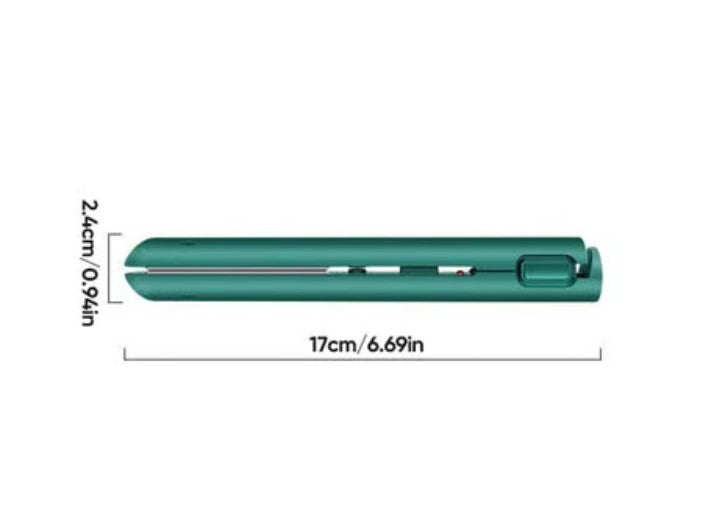 Portable Hair Curling and Straightening Iron with Ceramic Heating Panel and Floating Technology