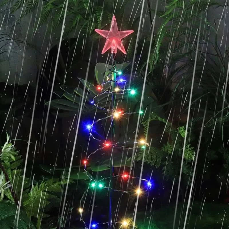 Solar Metal Tree Light with 50 LED Beads and Three Lighting Modes for Garden Beds and Paths