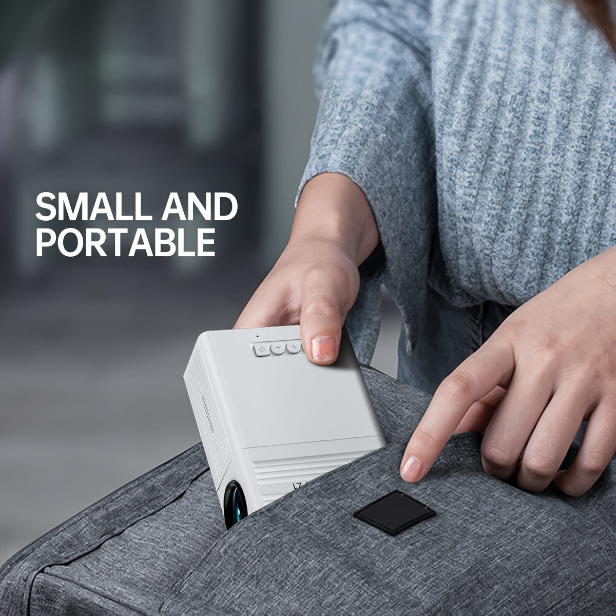 Portable Mini Projector with 3000 Lumen Brightness and HDMI USB Connectivity