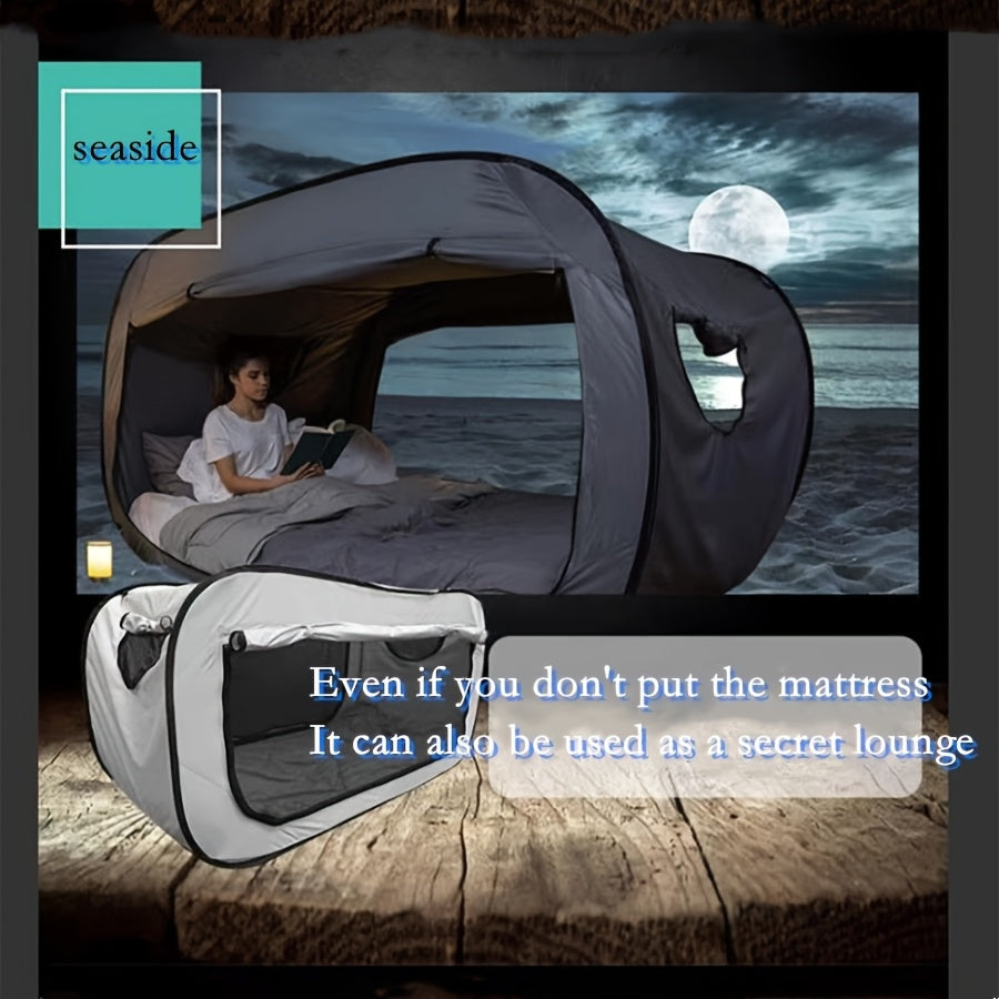 Portable Tent Bed with Full Zipper Closure and Water Repellent Polyester, Insect Protection
