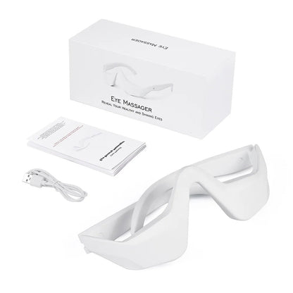 Wearable Eye Massager with Red Light and Four Massage Modes