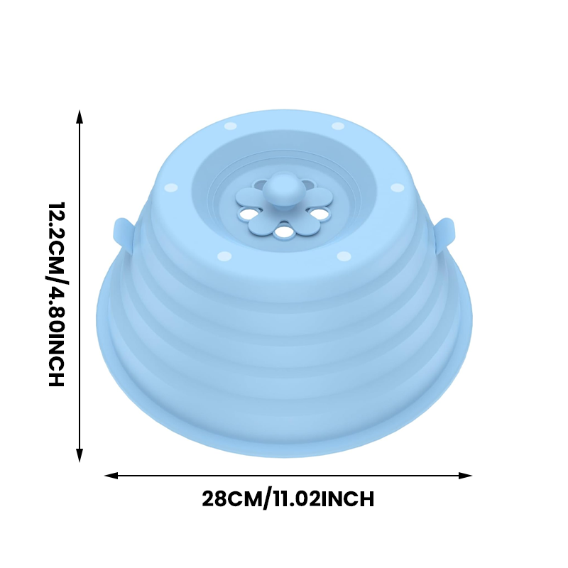 Collapsible Microwave Cover with Magnetic Ceiling Attachment and Steam Vents