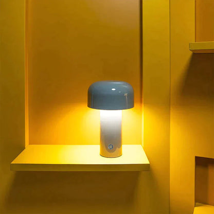 Rechargeable LED Mushroom Table Lamp, Wireless Ambient Light Design