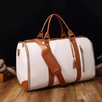 Carry On Duffel Bag with Hanging Garment Section and Shoe Compartment, 60L