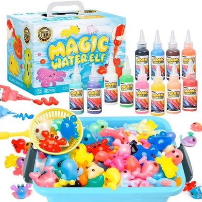 DIY Water Gel Pet Kit with 12 Colors and 12 Molds for Kids