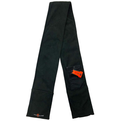 Rechargeable Battery Heated Scarf with 3 Heating Zones and Water Resistant Fleece