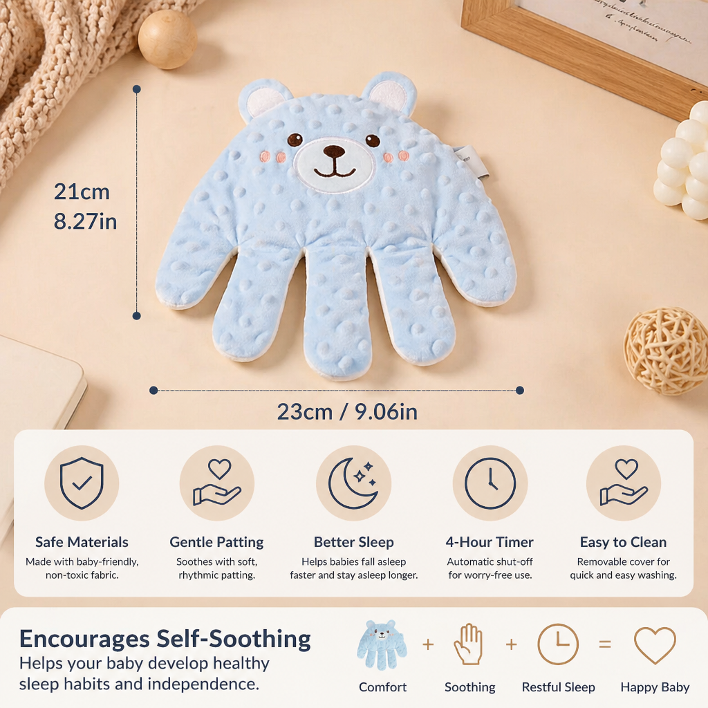 Gentle Patting Baby Sleep Device with Rhythmic Motion for Cribs and Bassinets