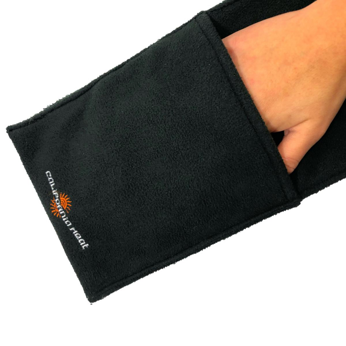 Rechargeable Battery Heated Scarf with 3 Heating Zones and Water Resistant Fleece