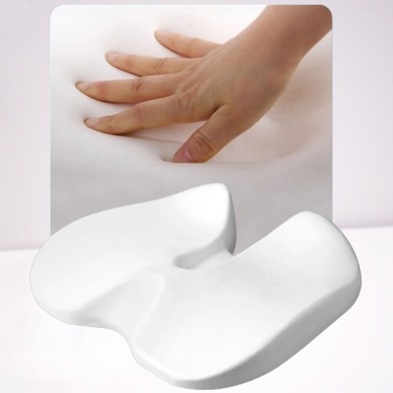 Memory Foam Seat Cushion with U Shaped Contour, Non Slip Base and Washable Cover for Cars and Chairs