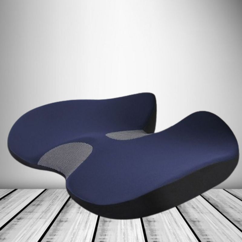 Memory Foam Seat Cushion with U Shaped Contour, Non Slip Base and Washable Cover for Cars and Chairs