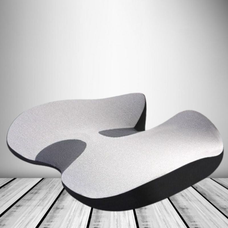 Memory Foam Seat Cushion with U Shaped Contour, Non Slip Base and Washable Cover for Cars and Chairs