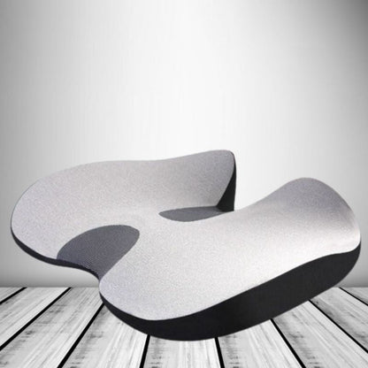 Memory Foam Seat Cushion with U Shaped Contour, Non Slip Base and Washable Cover for Cars and Chairs