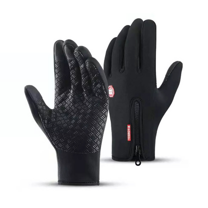 Conductive Touchscreen Gloves with Silicone Grip and Thermal Insulation for Winter Cycling
