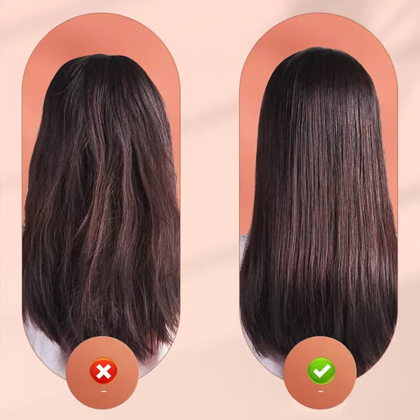 Portable Hair Curling and Straightening Iron with Ceramic Heating Panel and Floating Technology