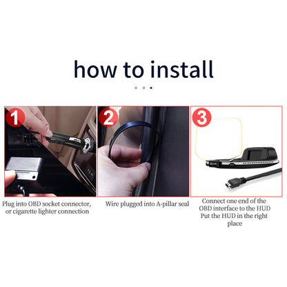 Smart Car HUD Display  GPS Navigation Projector With Speed Monitor - Product detail 15
