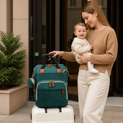 Diaper Backpack and Changing Station for Travel