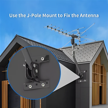 Outdoor TV Antenna for UHF and VHF with a 360 Degree Motorized Rotator, Remote Control and 33 Foot Coaxial Cable