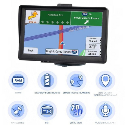 7-Inch Touchscreen GPS Navigator with Lifetime Maps and Voice Guidance for Cars and RVs