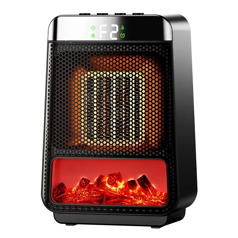 Wall Plug In Electric Heater with a PTC Ceramic Heating Element and a Compact Body