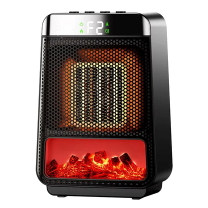 Wall Plug In Electric Heater with a PTC Ceramic Heating Element and a Compact Body