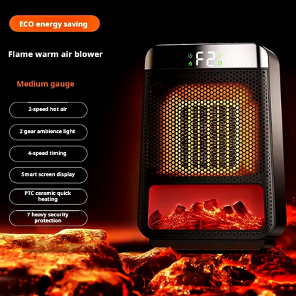 Wall Plug In Electric Heater with a PTC Ceramic Heating Element and a Compact Body